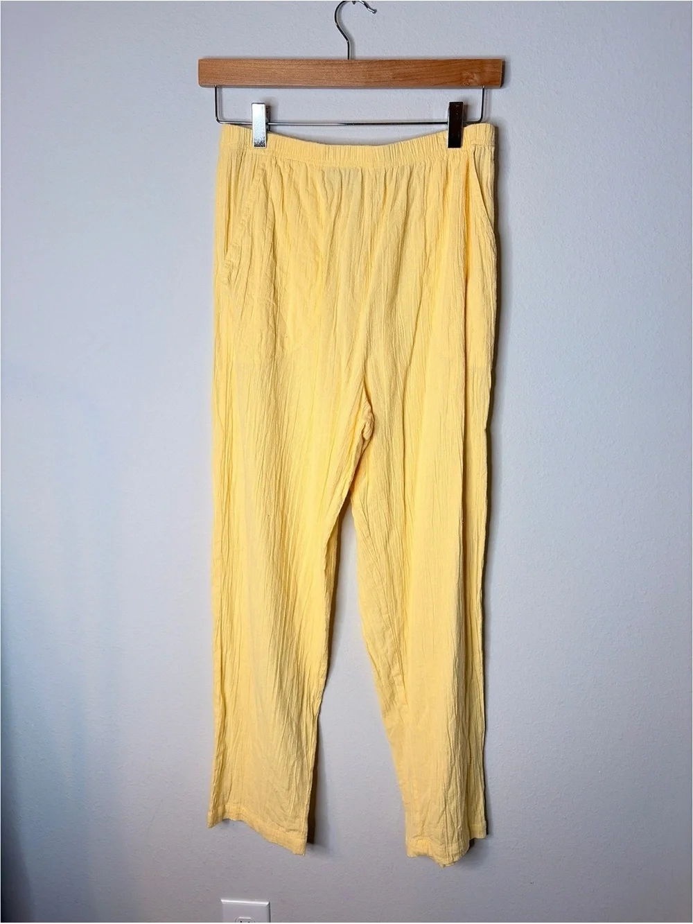 Soft Yellow Two-Piece Shirt & Pants Set - Lightweight Summer Loungewear
